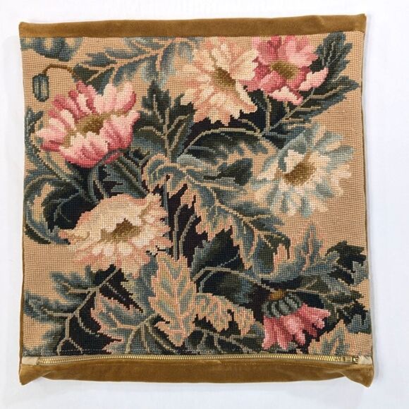 Needle Point Throw Pillow - Picture 2 of 4